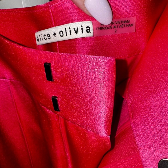 Alice + Olivia Vibrant Pink pants size 0 - Picture 3 of 5